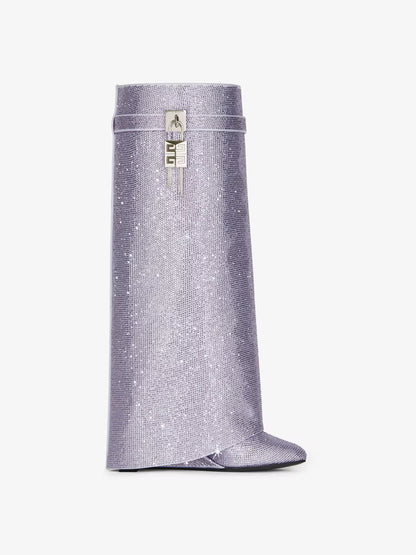 Glitter Shark Lock Boots