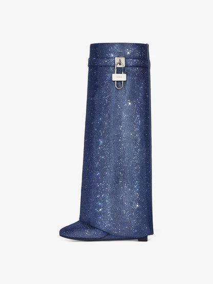 Glitter Shark Lock Boots