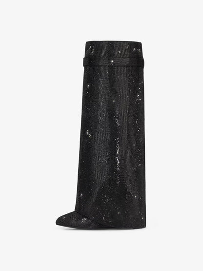 Glitter Shark Lock Boots